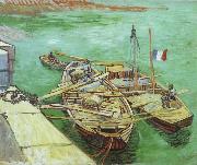 Vincent Van Gogh The Rhonebarken, painting